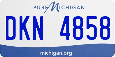MI license plate DKN4858