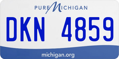 MI license plate DKN4859