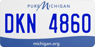 MI license plate DKN4860