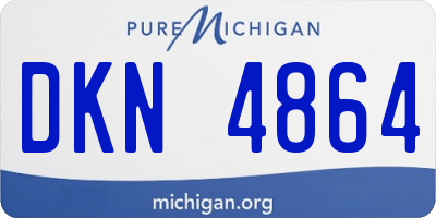 MI license plate DKN4864