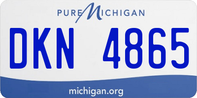 MI license plate DKN4865