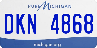 MI license plate DKN4868