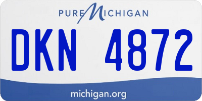 MI license plate DKN4872