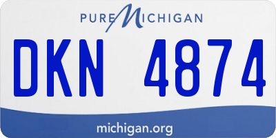 MI license plate DKN4874