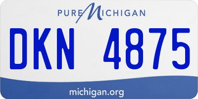MI license plate DKN4875
