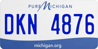 MI license plate DKN4876