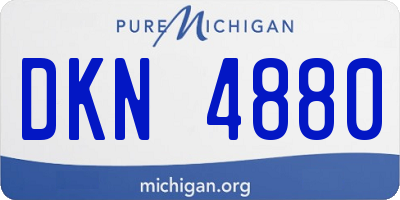 MI license plate DKN4880