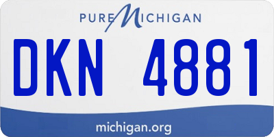 MI license plate DKN4881