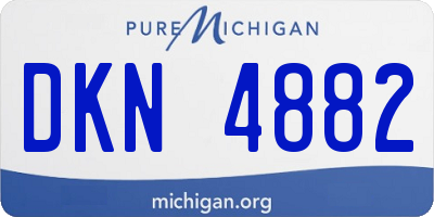 MI license plate DKN4882