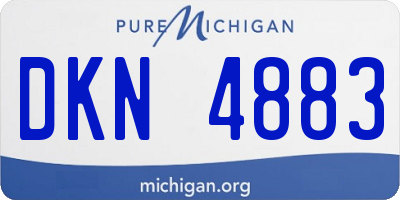 MI license plate DKN4883