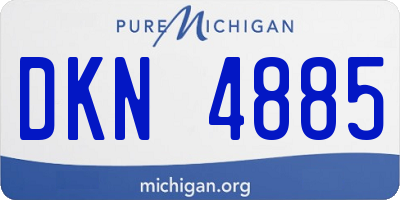 MI license plate DKN4885