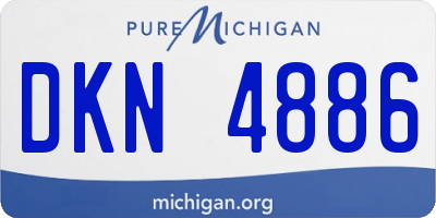 MI license plate DKN4886