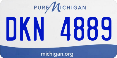 MI license plate DKN4889
