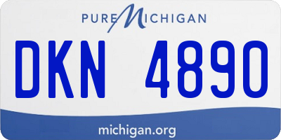 MI license plate DKN4890