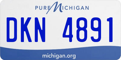 MI license plate DKN4891