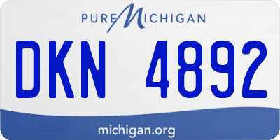 MI license plate DKN4892