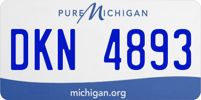 MI license plate DKN4893