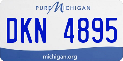 MI license plate DKN4895