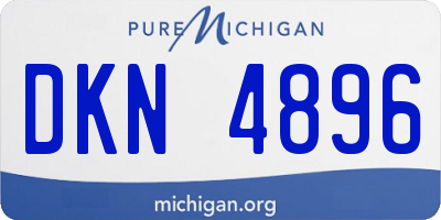 MI license plate DKN4896