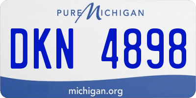 MI license plate DKN4898