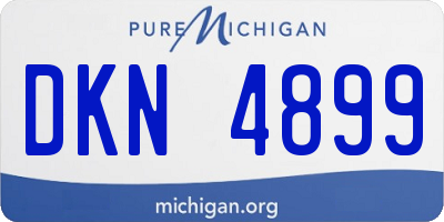 MI license plate DKN4899