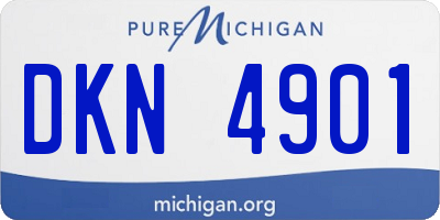 MI license plate DKN4901