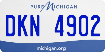 MI license plate DKN4902