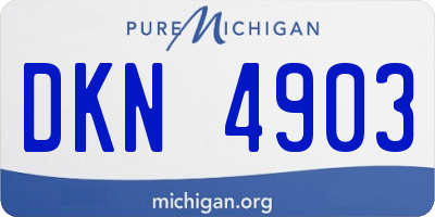 MI license plate DKN4903