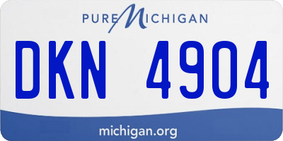 MI license plate DKN4904