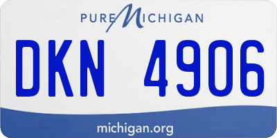 MI license plate DKN4906