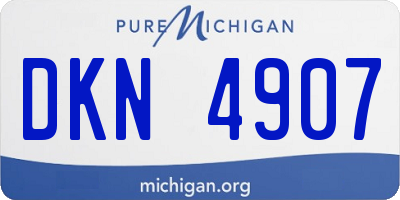 MI license plate DKN4907