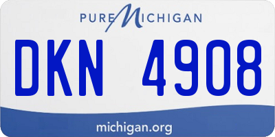 MI license plate DKN4908