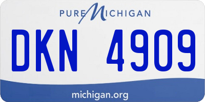 MI license plate DKN4909