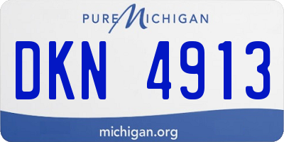 MI license plate DKN4913