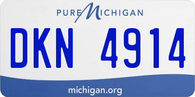 MI license plate DKN4914