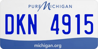 MI license plate DKN4915