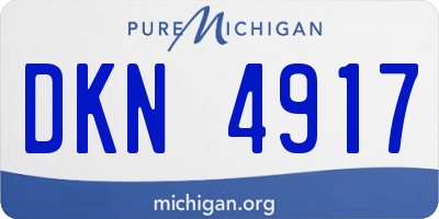 MI license plate DKN4917