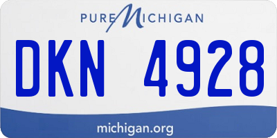 MI license plate DKN4928