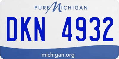 MI license plate DKN4932