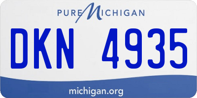 MI license plate DKN4935