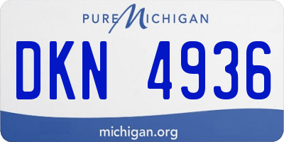 MI license plate DKN4936