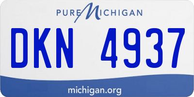 MI license plate DKN4937