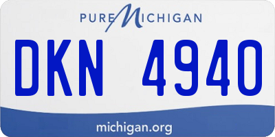 MI license plate DKN4940
