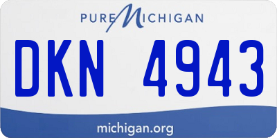 MI license plate DKN4943