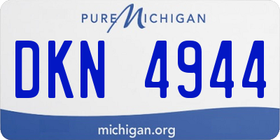 MI license plate DKN4944