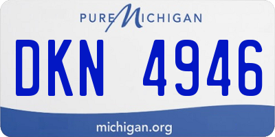 MI license plate DKN4946