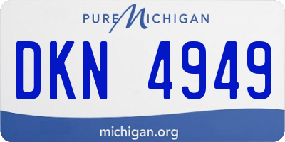MI license plate DKN4949