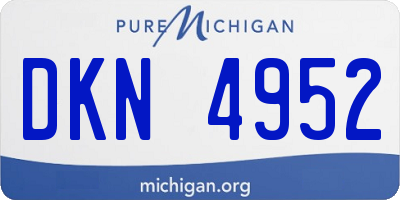MI license plate DKN4952