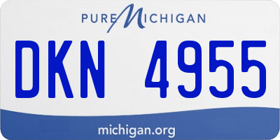 MI license plate DKN4955