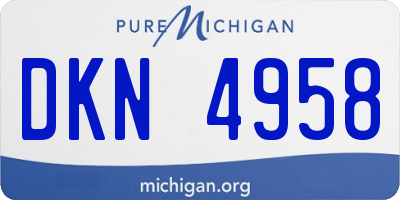 MI license plate DKN4958
